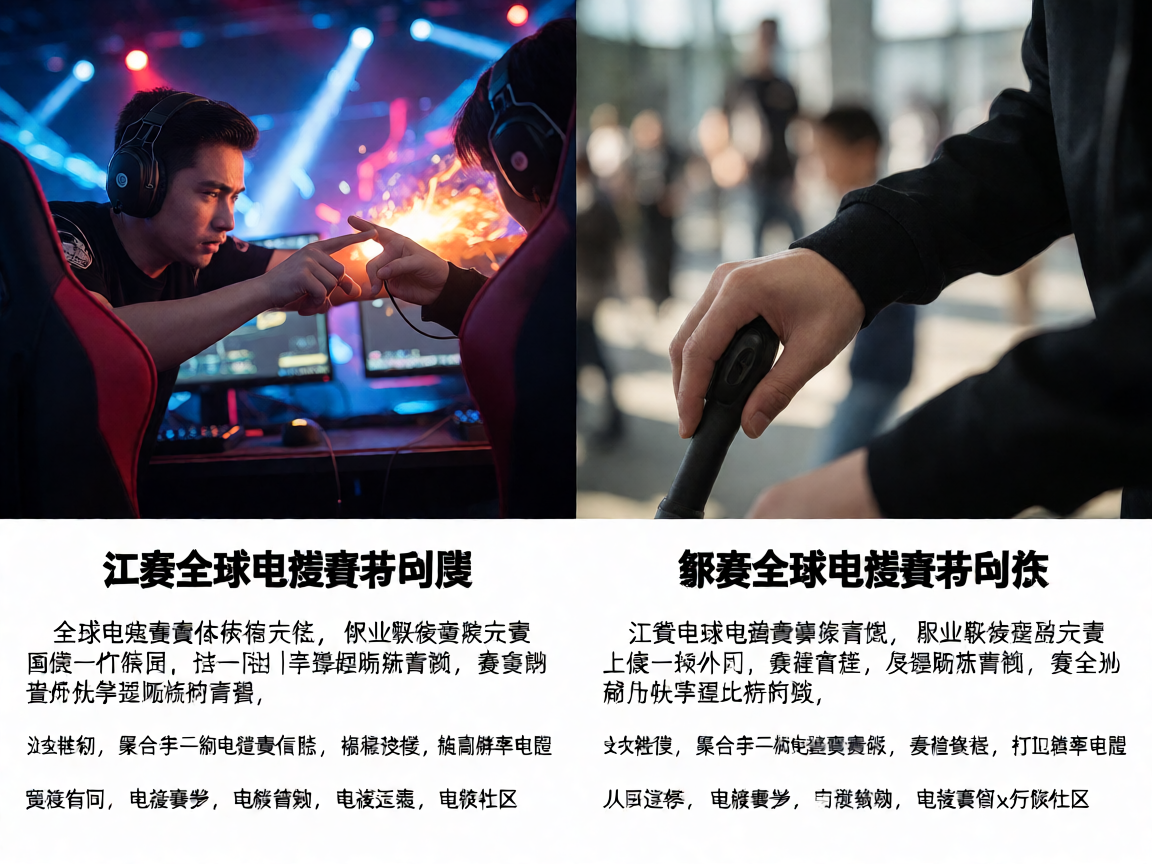 电竞赛事现场激烈对抗氛围